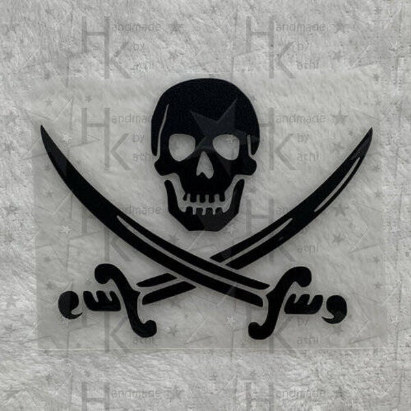 Bügelbild - Säbel & Totenkopf (Pirat)