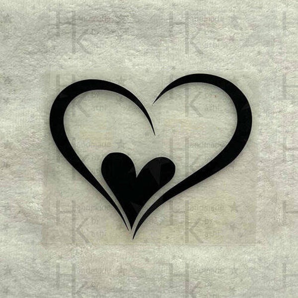 Bügelbild - 2 Herzen