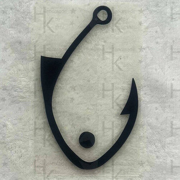 Bügelbild - Angelhaken als Fisch (Modern)