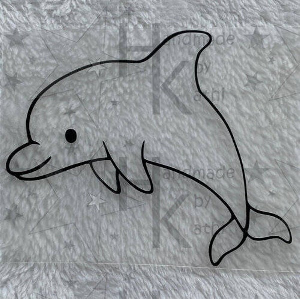 Bügelbild - süßer Delfin