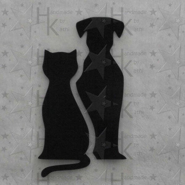 Bügelbild - Hund & Katze (Tierliebe)