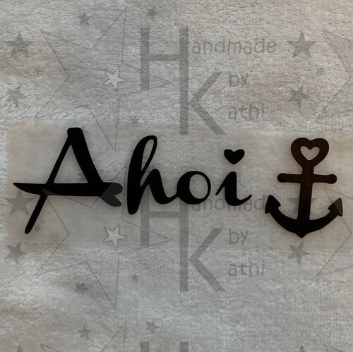 Bügelbild - AHOI & Anker (Maritim)