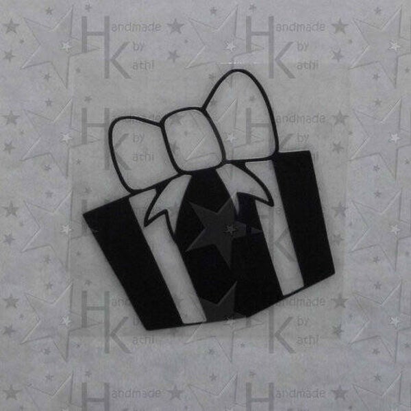 Bügelbild - Geschenk mit Schleife