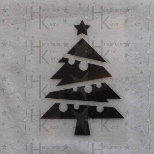 Bügelbild - Tannenbaum mit Kugeln