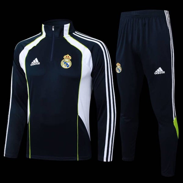 ⚫⚪ Survêtement Enfant Real Madrid 2025/2026 (Noir & Blanc)