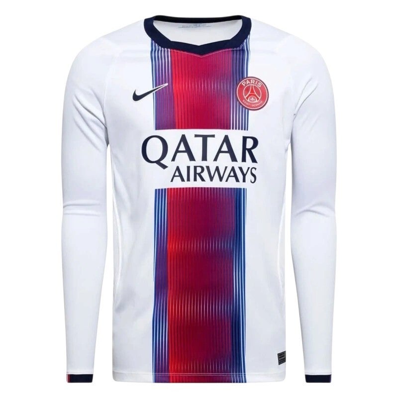 ⚪🔵🔴 PSG – Maillot AWAY Manches Longues 2026-2027 | Version Fan