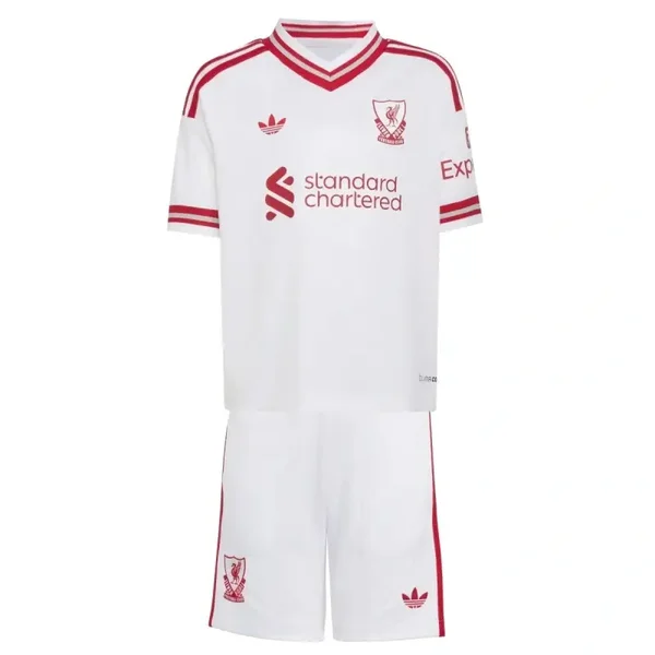 ⚪🔴 LIVERPOOL – Ensemble AWAY Enfant 2026-2027 | Version Fan