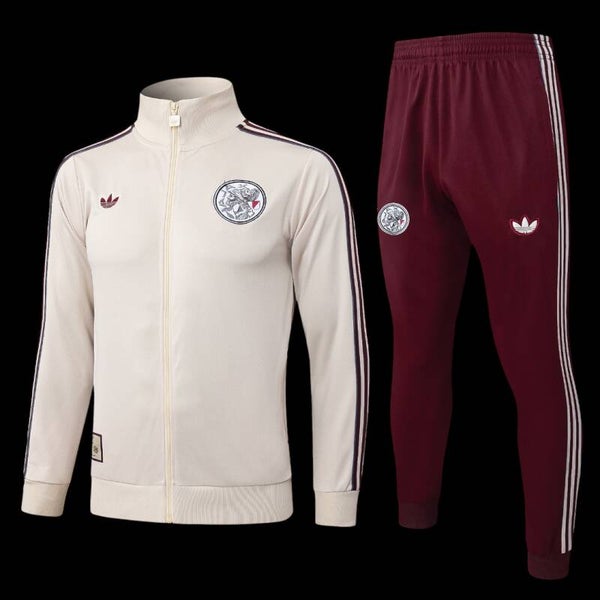 ⚪🔴 Survêtement Ajax Amsterdam 2025 – Retro Edition