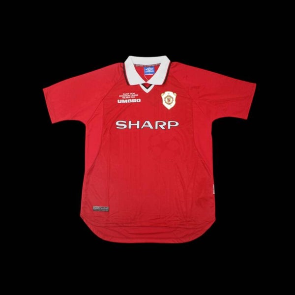 🔴🏆 Maillot Manchester United 1999 – Finale Ligue des Champions à Camp Nou