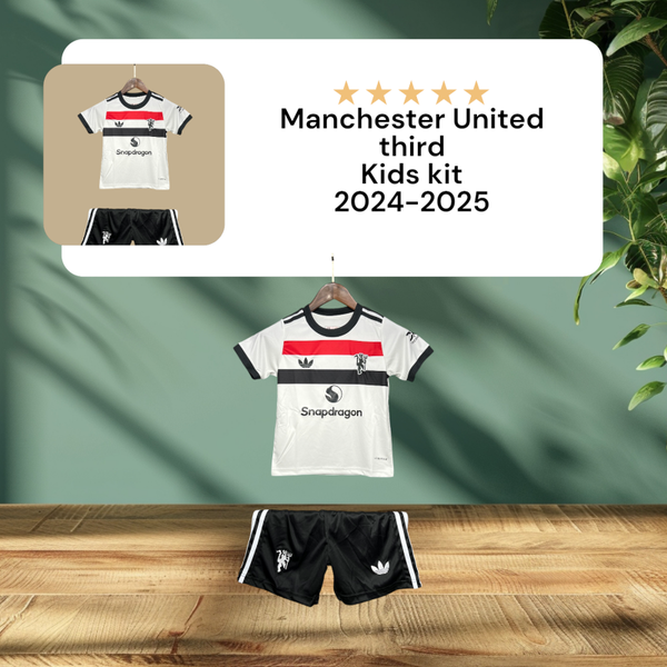 MANCHESTER UNITED THIRD  KIDS KIT 2024-2025