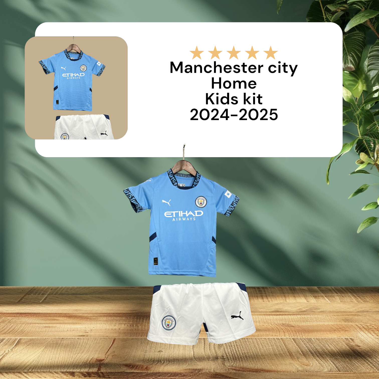 MANCHESTER CITY HOME KIDS KIT 2024-2025