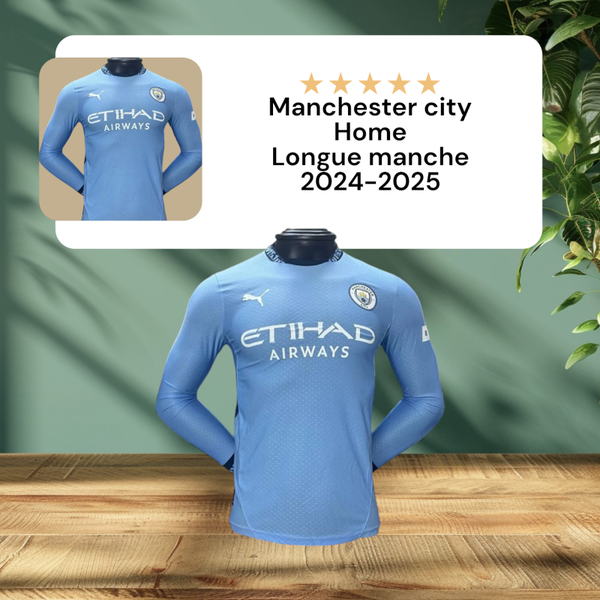 MANCHESTER CITY LONGUE MANCHE HOME 2024-2025