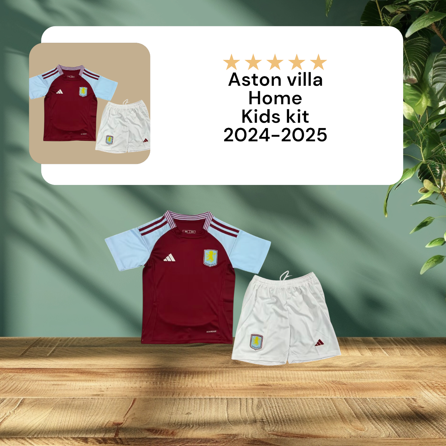 ASTON VILLA HOME KIDS KIT 2024-2025