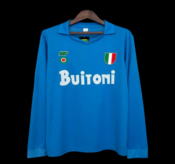 🔵 87/88 Retro Napoli Home (Manches Longues)