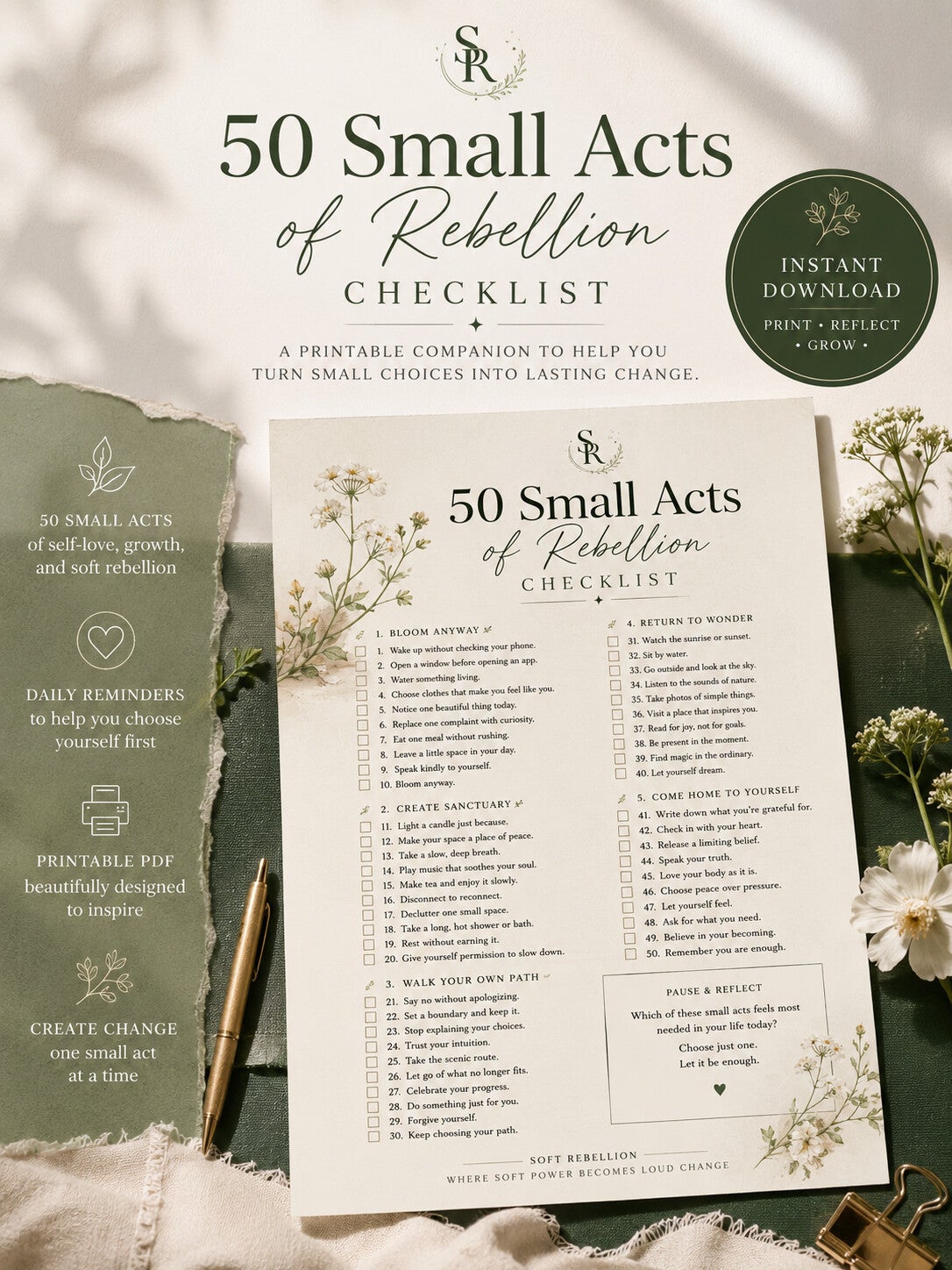 50 Small Acts Checklist