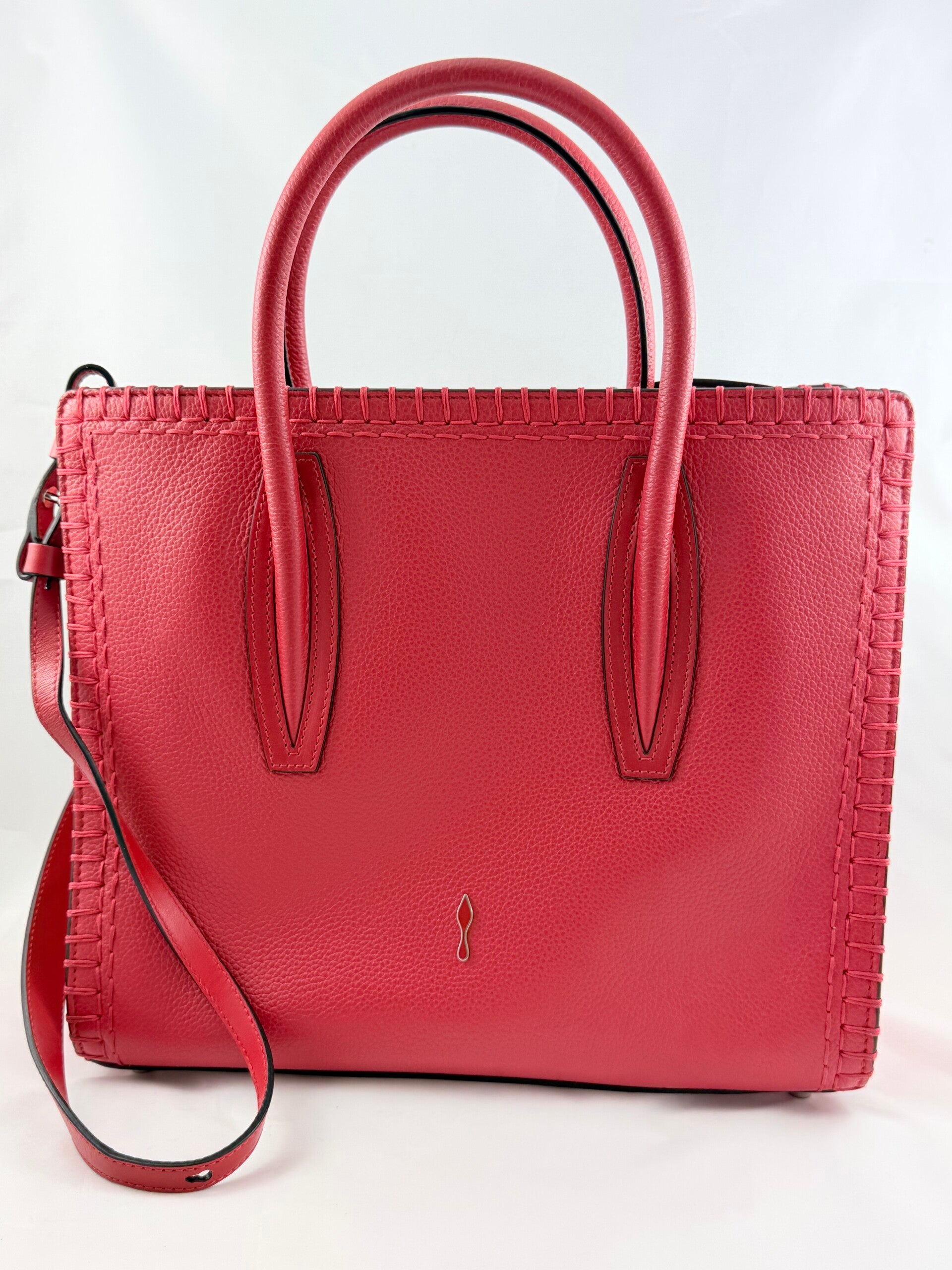 Christian Louboutin Red Paloma Leather Tote