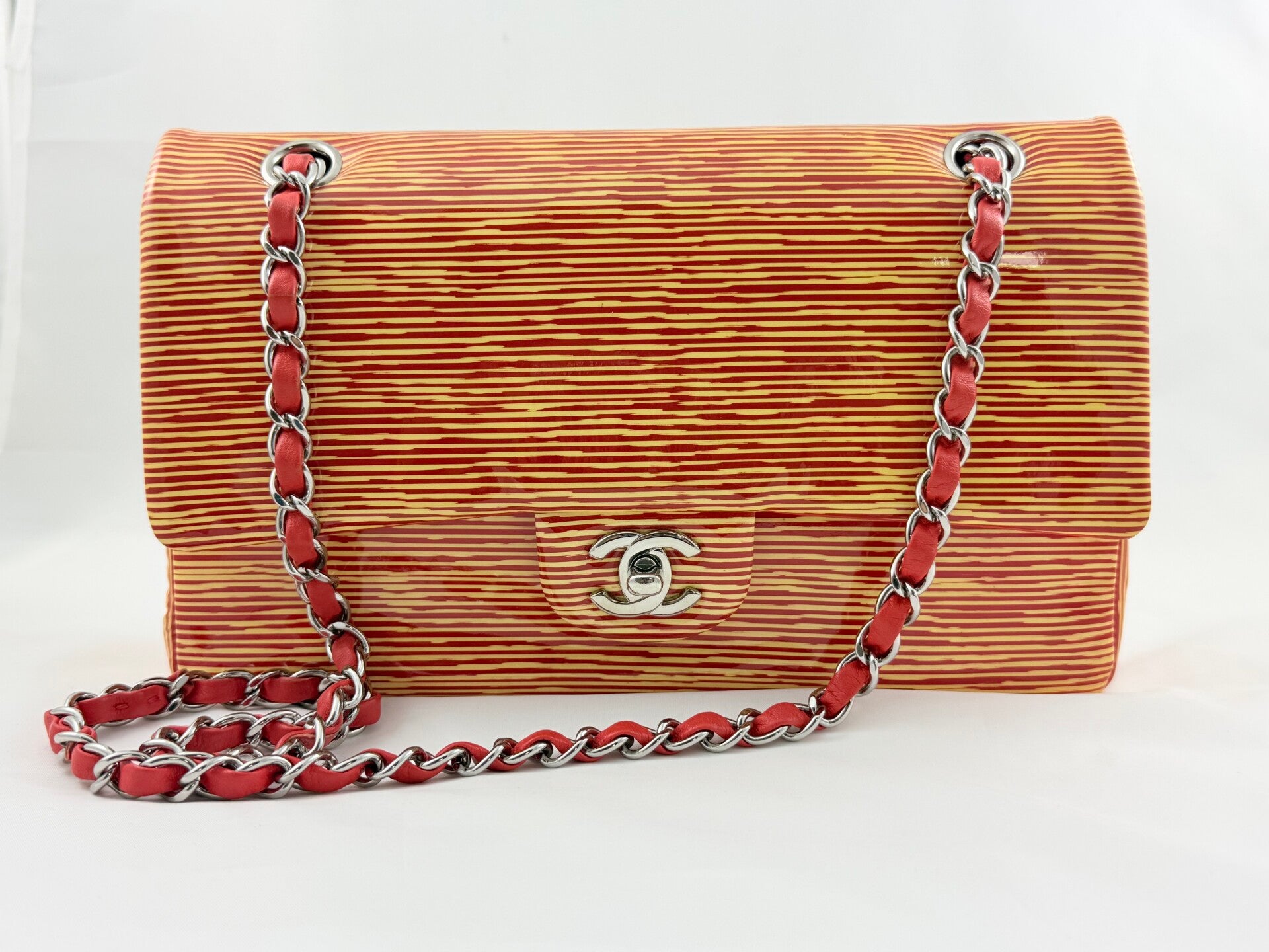 Chanel Patent Striped Crossbody