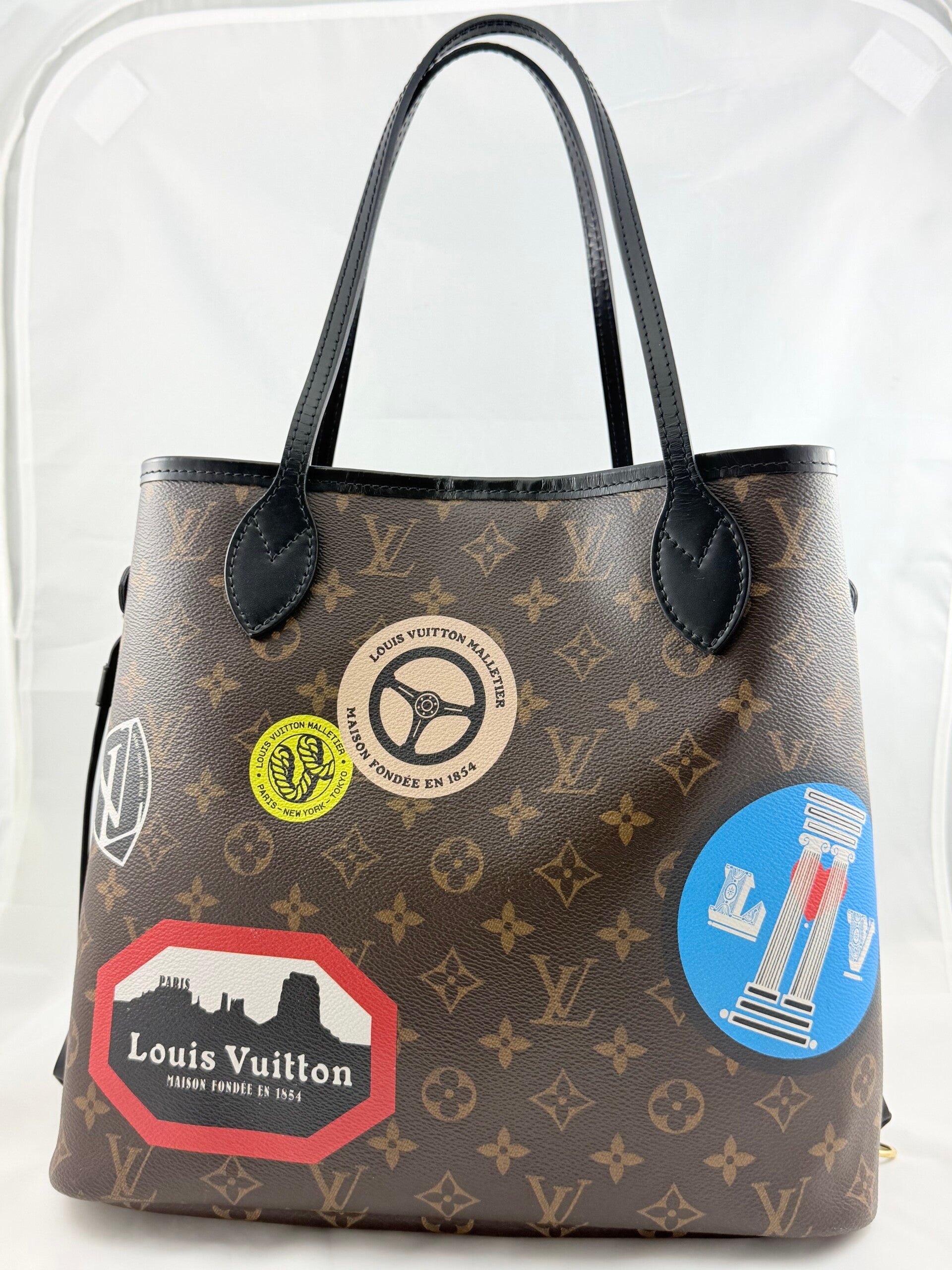 Louis Vuitton Monogram World Tour Malletier Neverfull MM Tote