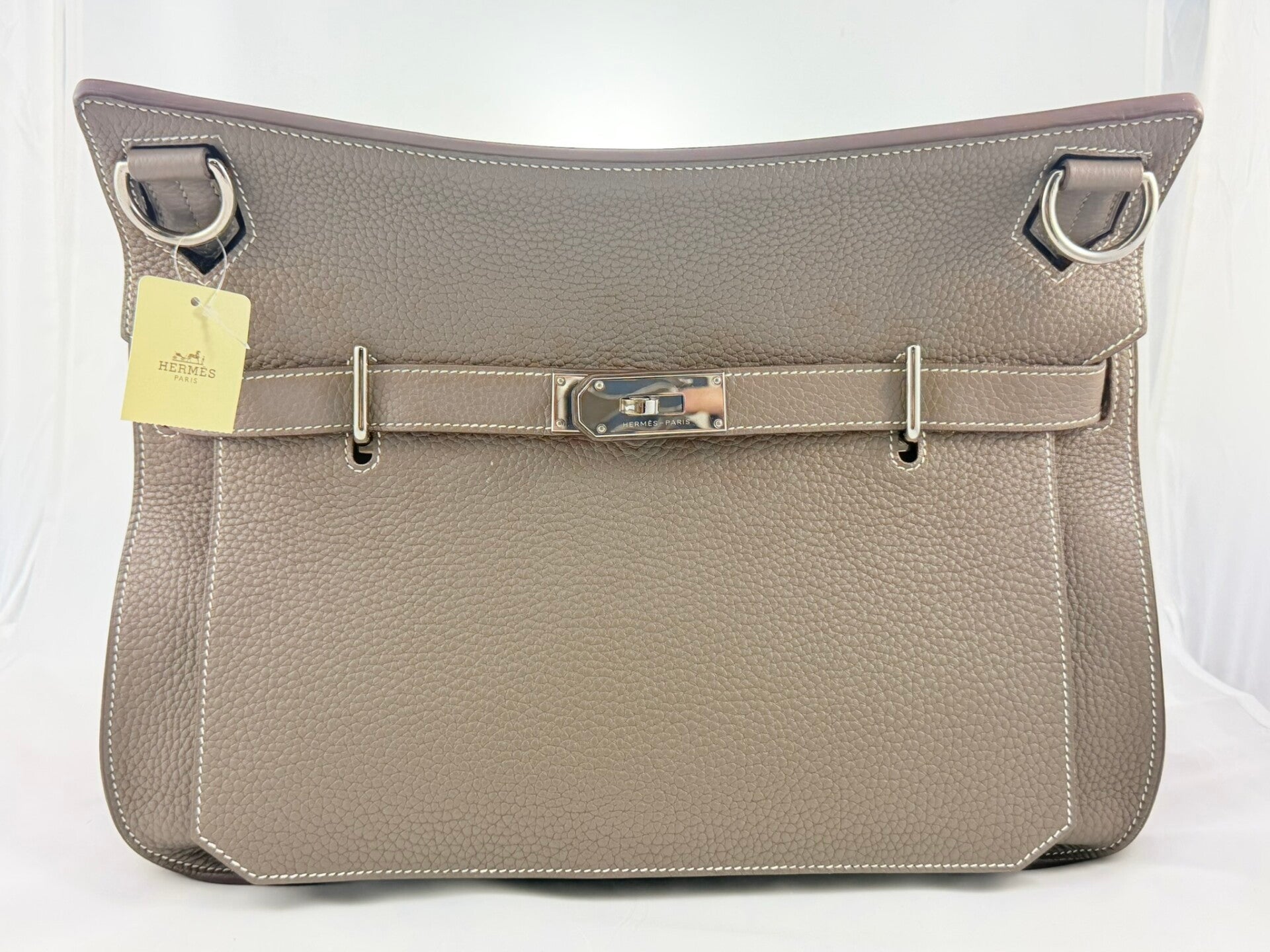 Hermes Leather Etoupe Taurillon Clemence  34