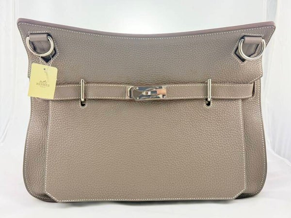 Hermes Leather Etoupe Taurillon Clemence  34