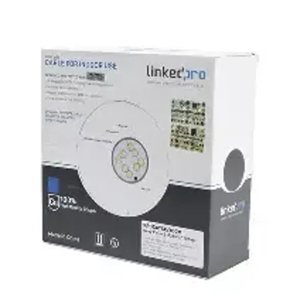 Cable Cat5e de alto rendimiento, con certificaciones ETL, UL, color gris, de 100 m ( 328 ft ) para aplicaciones en CCTV, redes de datos. Uso interior.