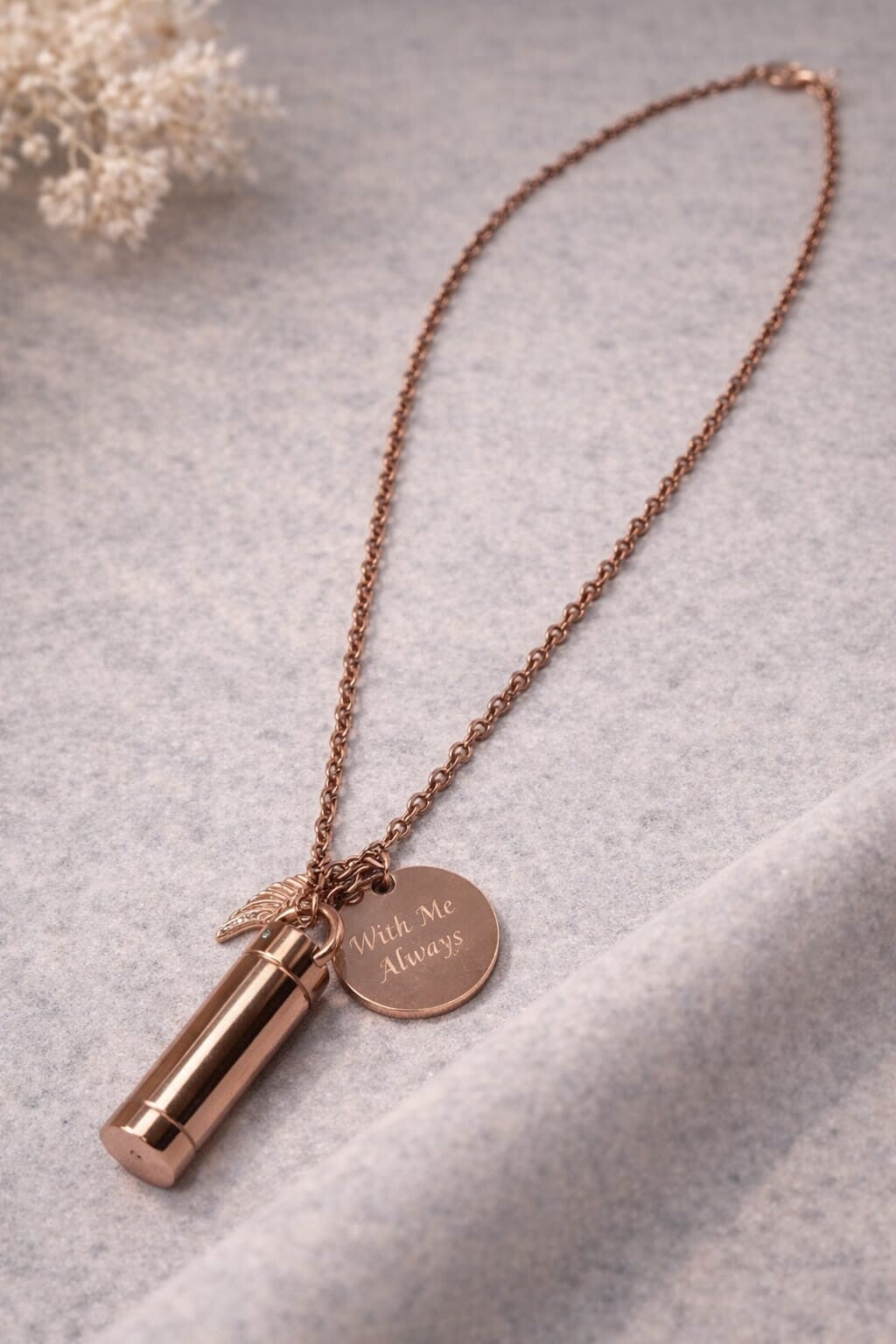 Ás ketting koker rose goud
