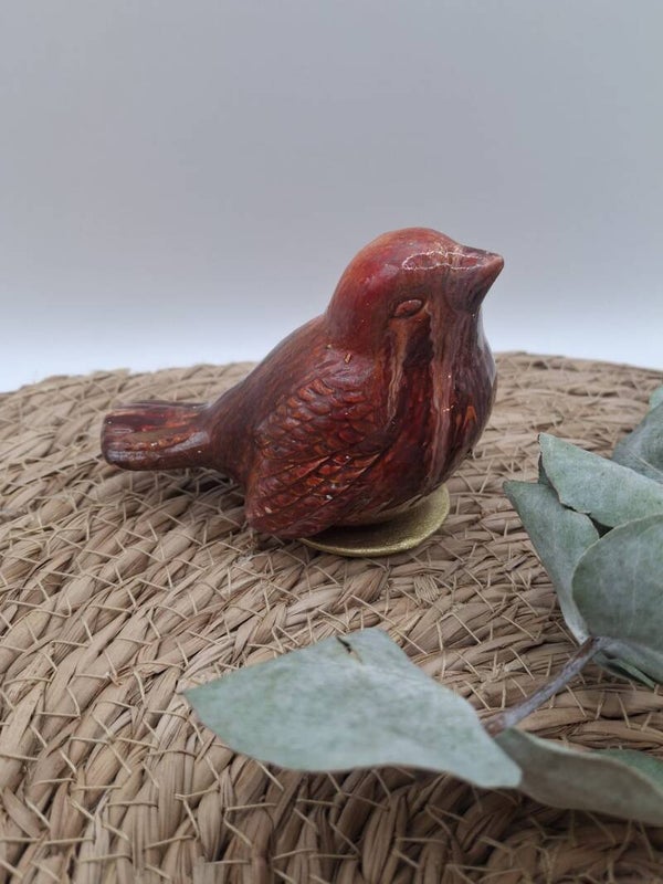 Urn vogel bruin oranje lila