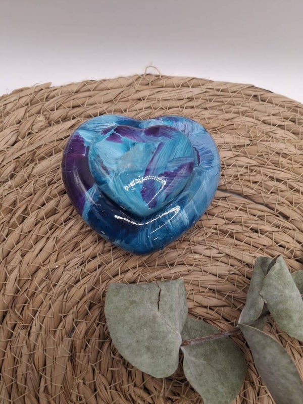 Urn hart blauw