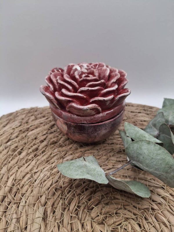 Urn bloem roze wit