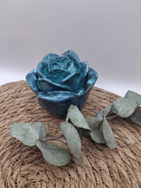 Urn roos blauw