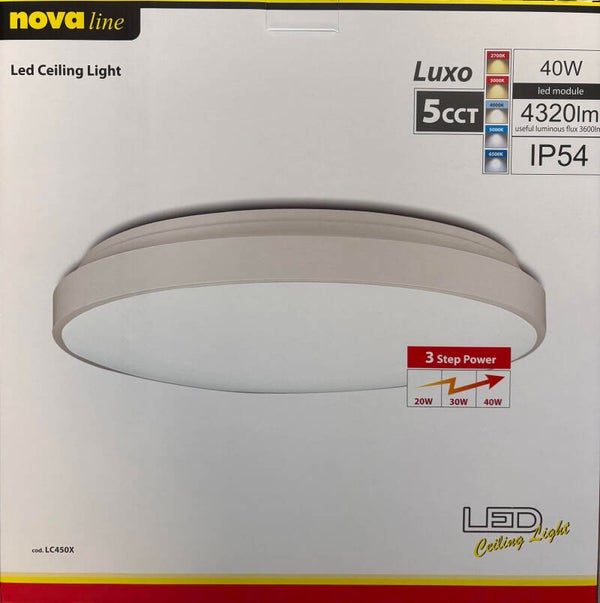 plafoniera led  ip 54 da esterno 5 cct