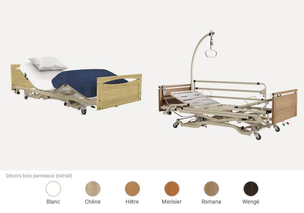Lit médicalisé ultra-bas HMS-VILGO Euro 3800 pour résidents désorientés