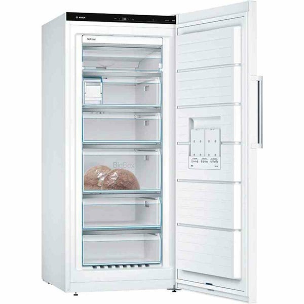 Bosch Serie 6 Gefrierschrank Standgerät, weiß, 289l, NoFrost, 175kwh, Warnsignal: sichtbar/hörbar, 5Körbe