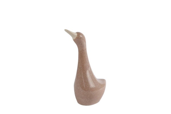Sculptuur "Eend" beige/creme aardew