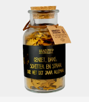 Handzeep geniet, dans, schitter en straal