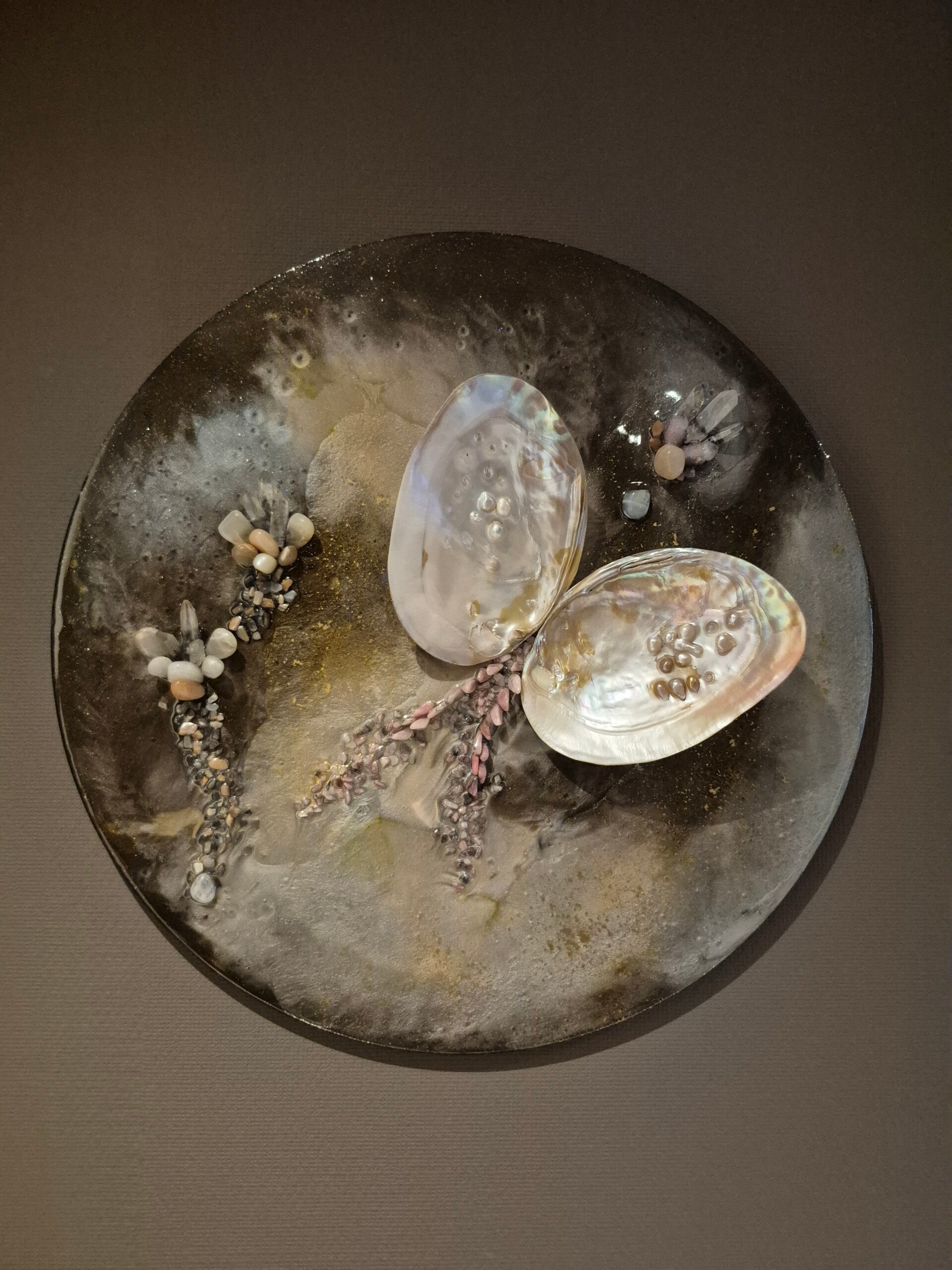 Schilderij edelstenen en Resin Art "Soul"