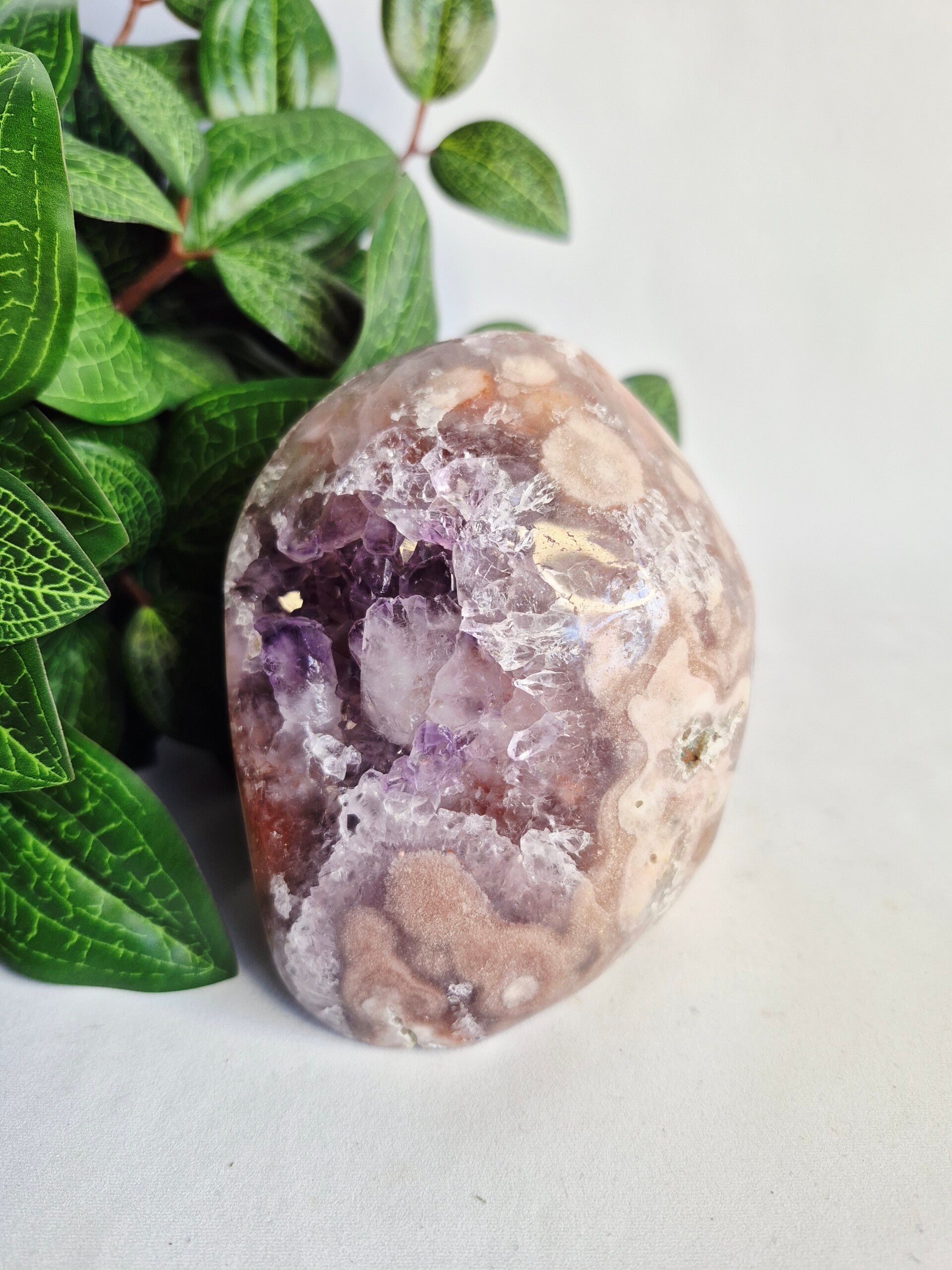 Chalcedoon roze (Amethist) standvlak