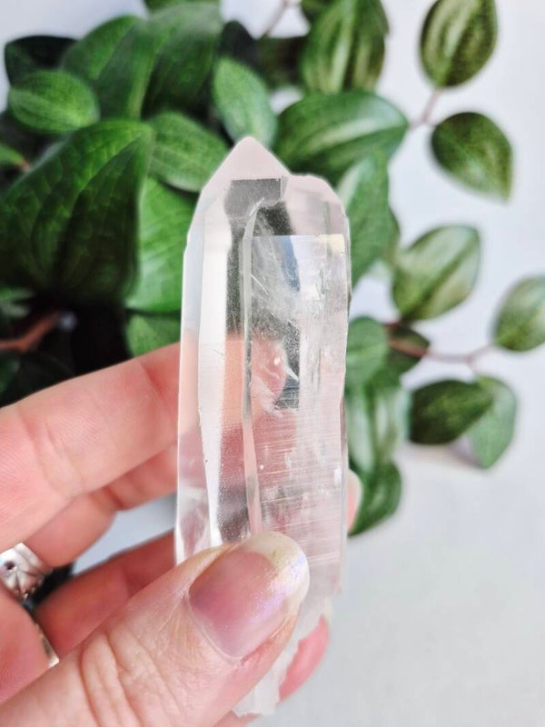 Lemurische Bergkristal punt "tweeling"