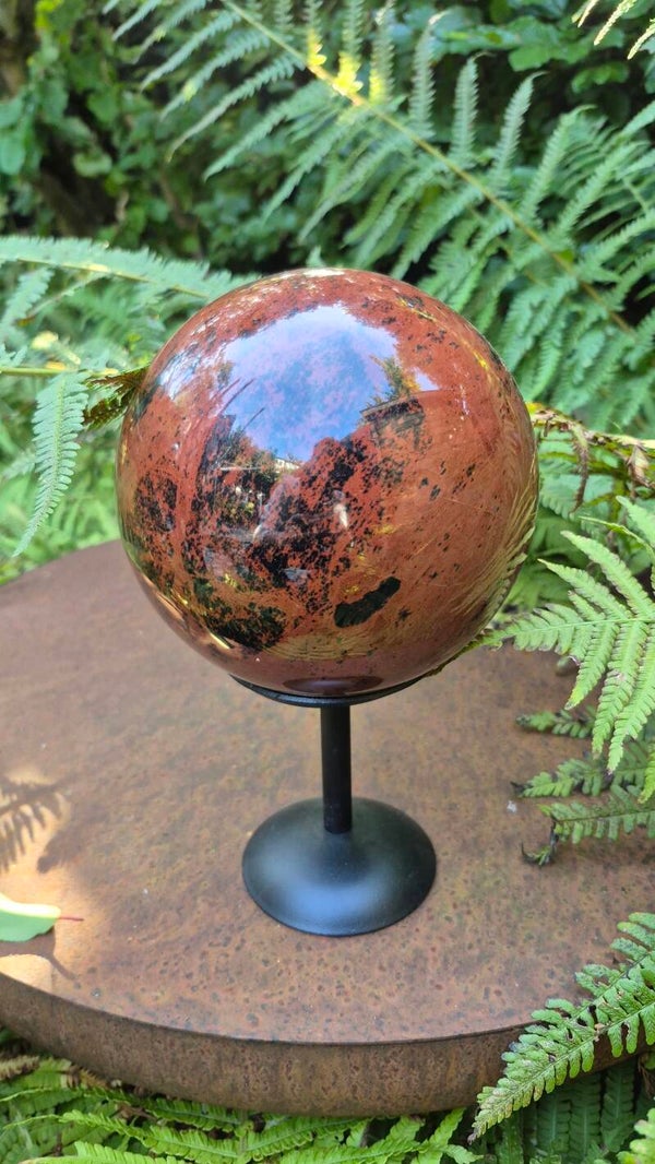 Obsidiaan Mahonie bol diameter 15,5 cm