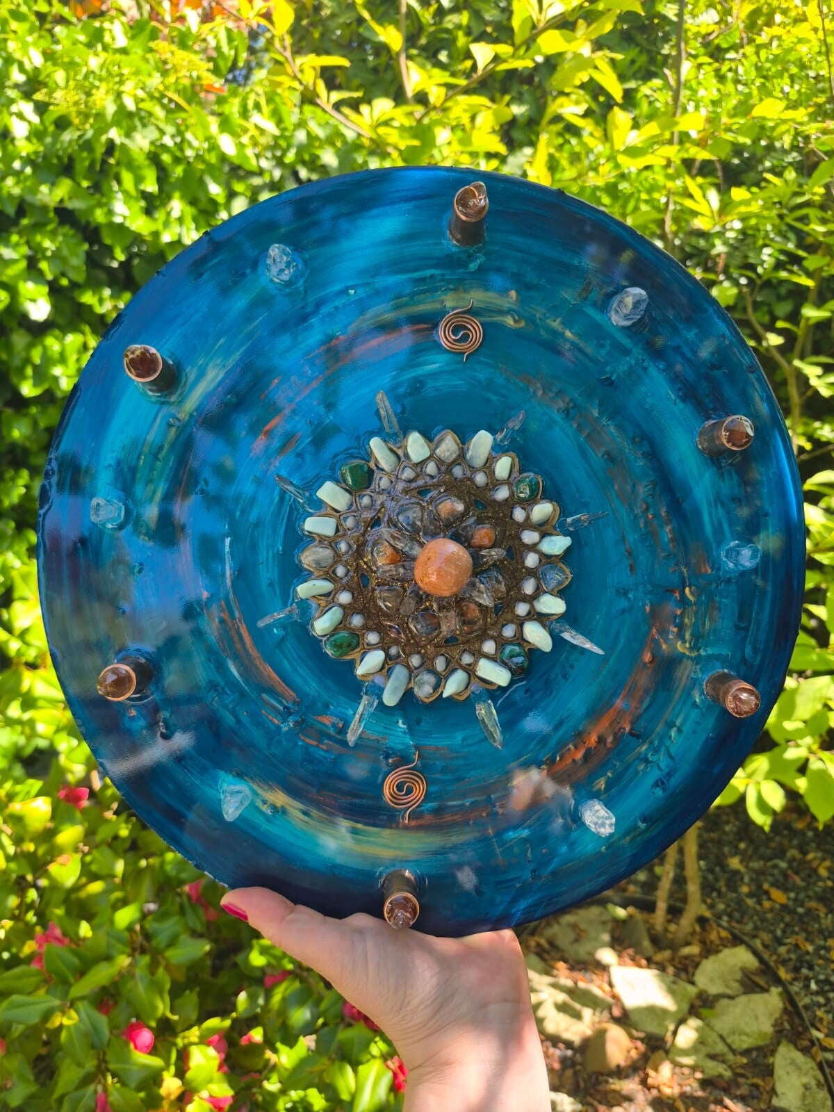 Orgonite schilderij "Echo Lemurian"