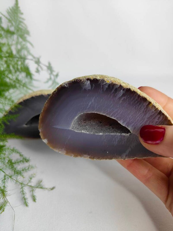 Agaat geode paartje groot