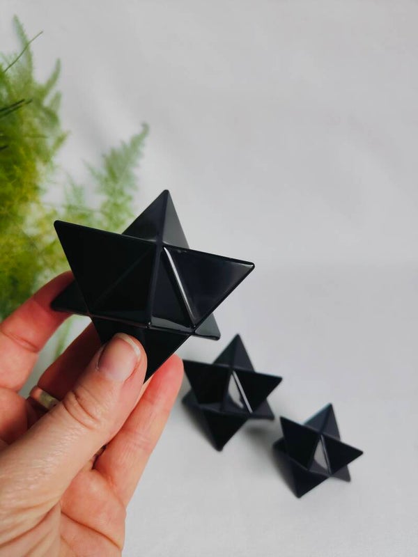 Merkaba epoxyhars Shungite & Toermalijn groot