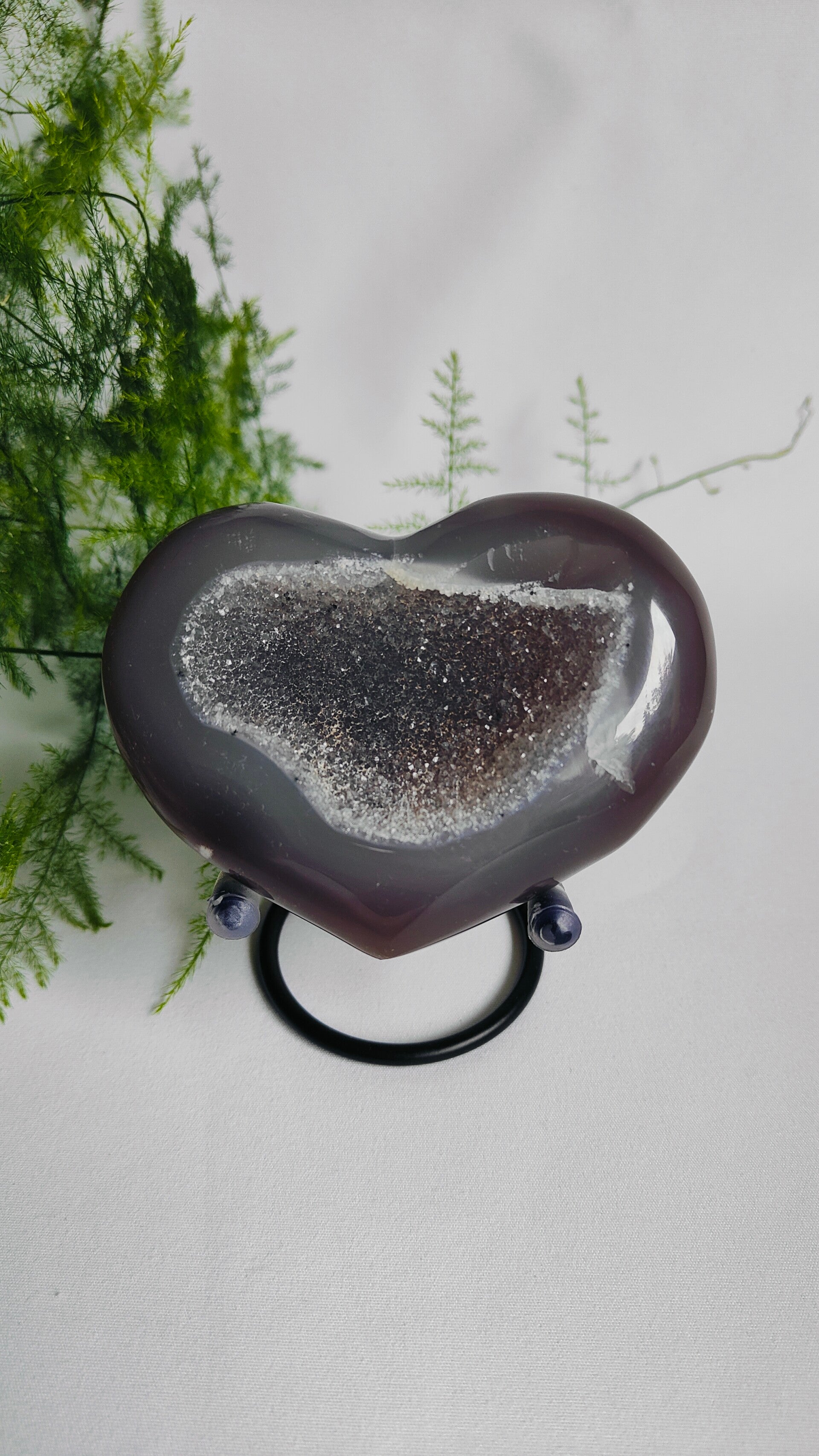 Agaat hart op standaard "Light"