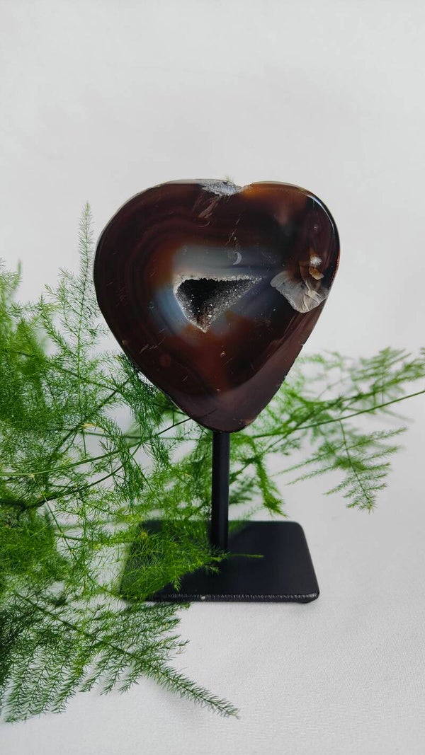 Agaat op standaard "Heart"