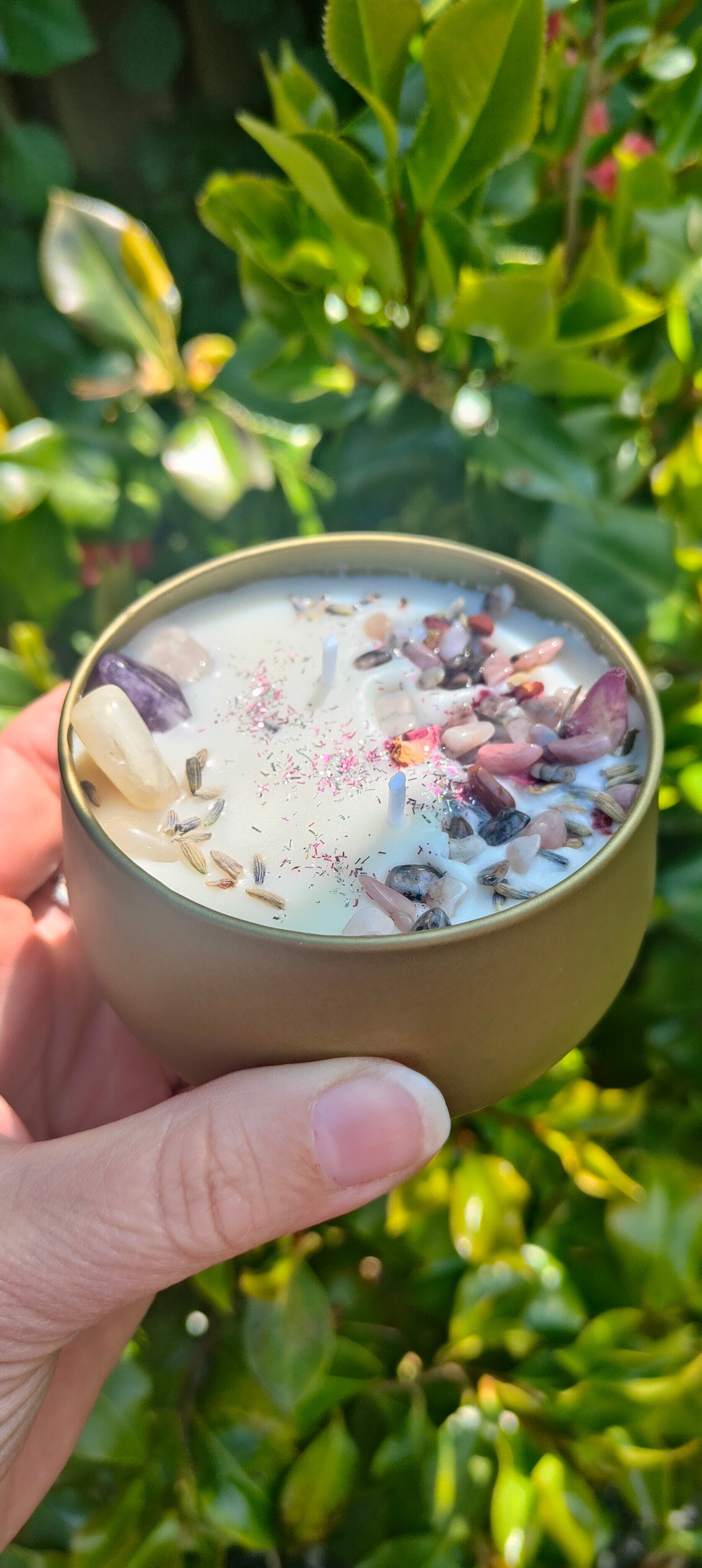 Edelsteenkaars "Feminine Moonlight"