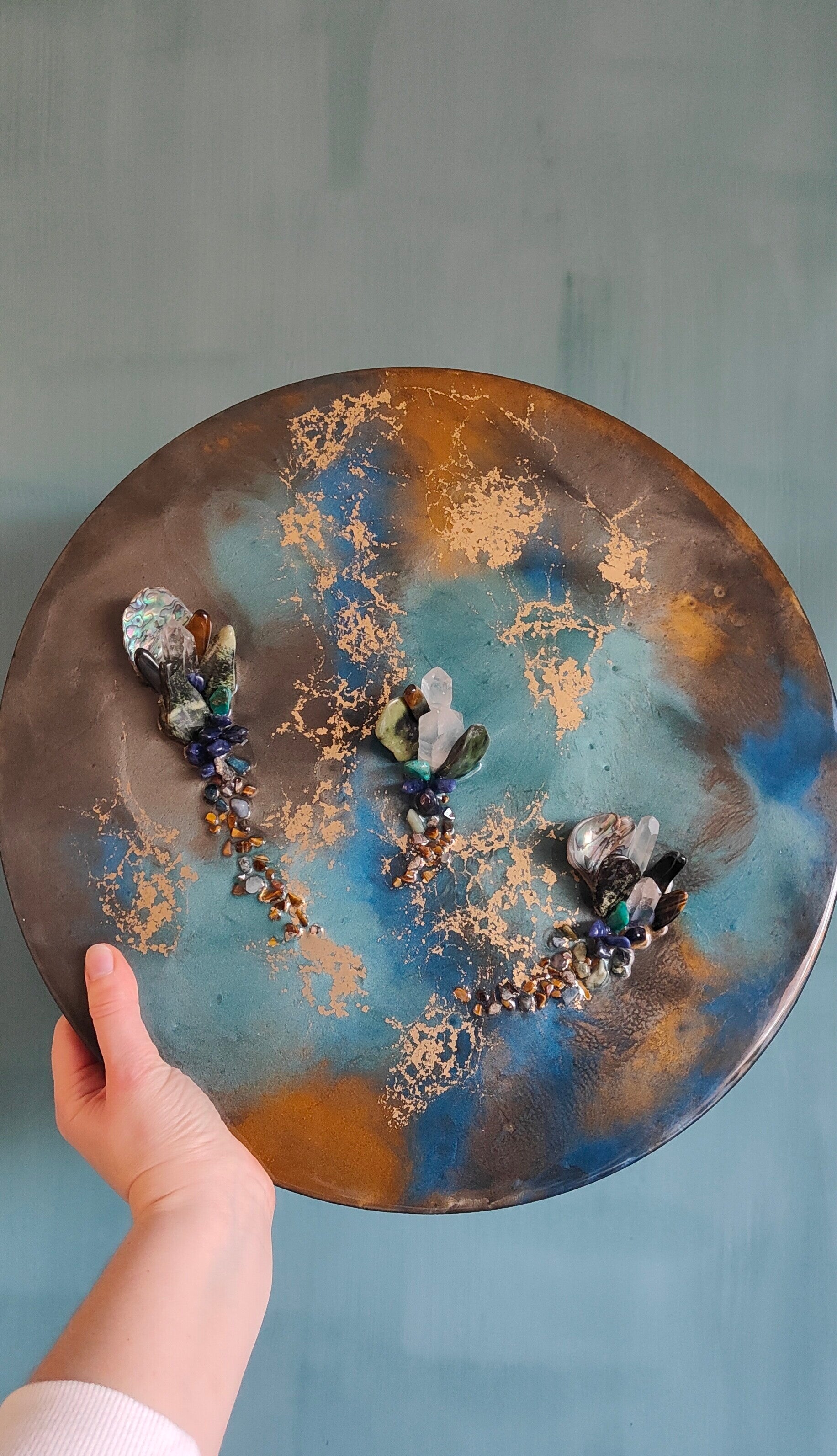 Schilderij edelstenen en Resin Art "Elegance"