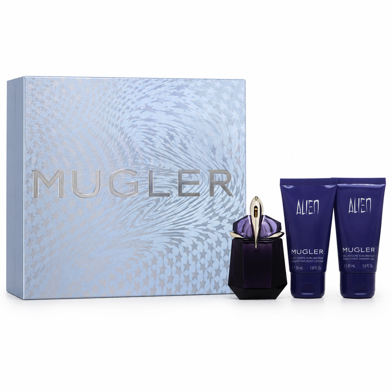 ALIEN/THIERRY MUGLER 3 PC SET (W) EDP REFILLABLE SPRAY 1.0 OZ BODY LOTION 1.7 OZ BODY MILK MOISTURIZER 1.7 OZ