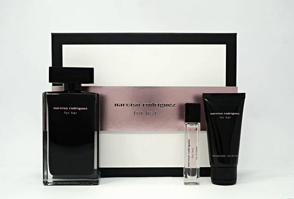 NARCISO RODRIGUEZ (W) (H/B) 3PC SET (3.3oz edt sp, 1.6oz body lotion, 10ml edt sp)