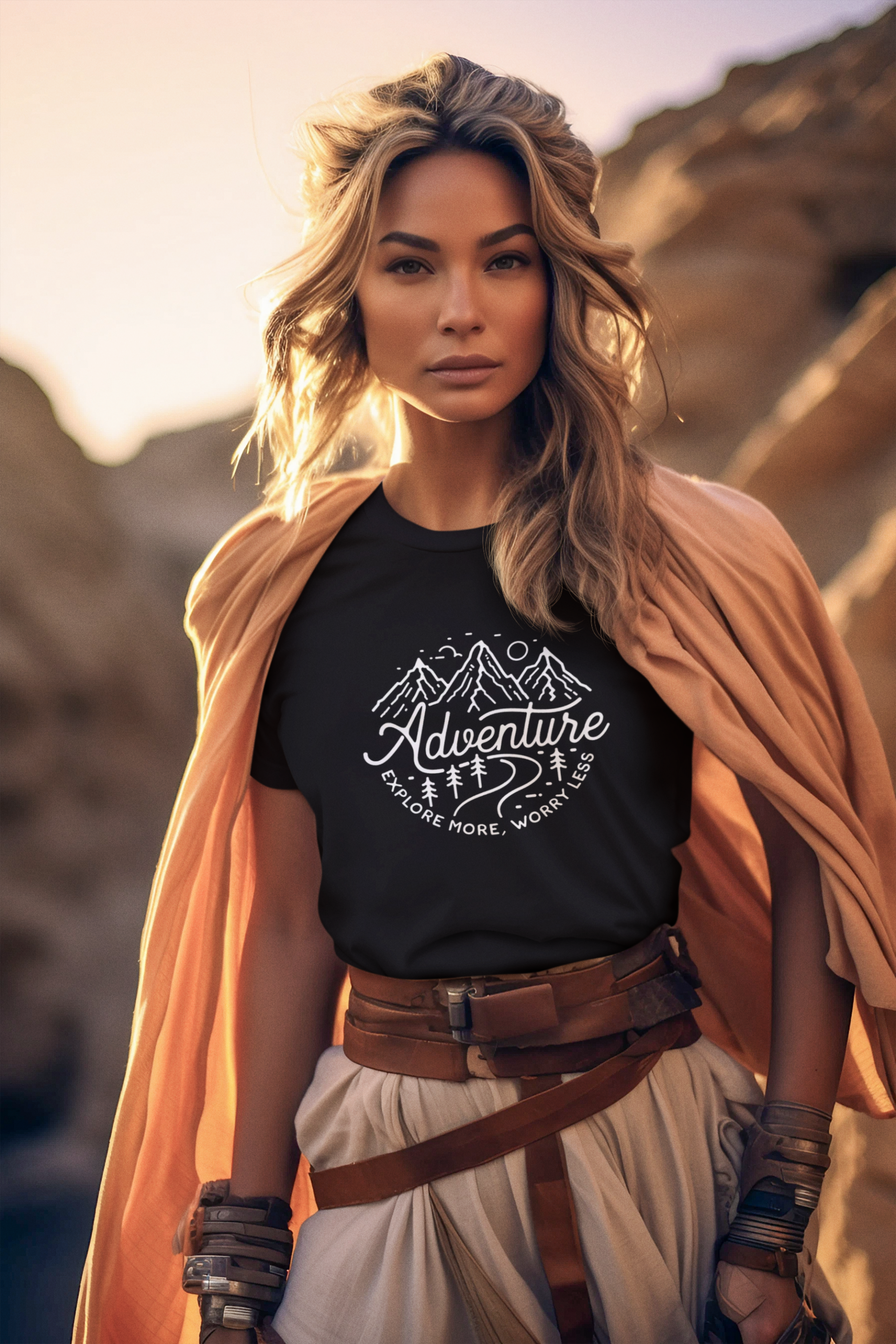 Adventure. Explore More, Worry Less - Women - Tee
