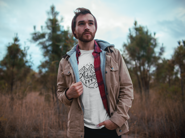 Adventure. Explore More, Worry Less - Men - Tee